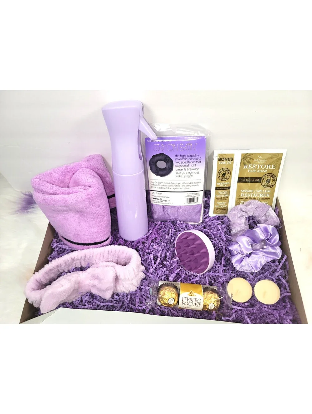 Luxury Women's Hair Care Gift Basket with Hair Mask, Scalp